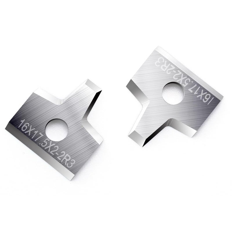 FHONK Woodworking Veneer Edge Trimmer Blades 16x17.5x2.0-2R3 2-Pcs, Chamfer Plane, Edge Banding Cutter, Manual Planer Blade, Burr Scraper for Board & Wood Surfaces (16x17.5x2-2R3, 2-PCS) - Image 1